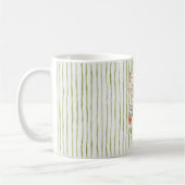 Grüne Streifen Blumen Schleife Kaffeetasse (Links)