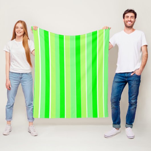 Grüne Streifen Fleecedecke (Beispiel)