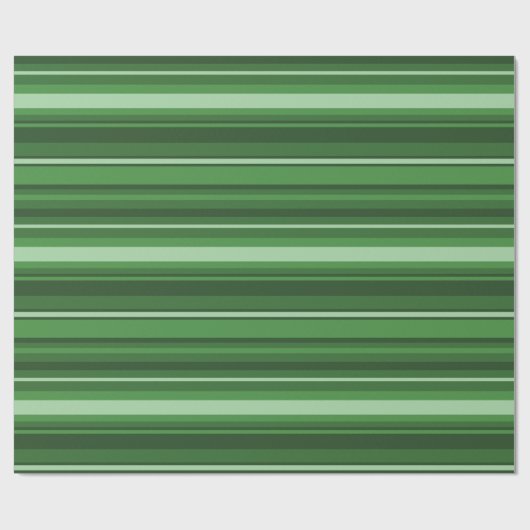 Grüne Streifen Geschenkpapier (Flach)