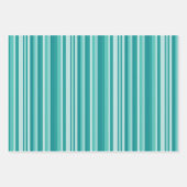 Grüne Streifen Geschenkpapier Set (Vorderseite 3)