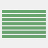 Grüne Streifen Geschenkpapier Set (Vorderseite)