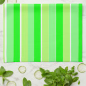 Grüne Streifen Geschirrtuch (Gefaltet)