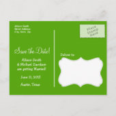 Grüne Streifen; Gestreift; Gänseblümchen Ankündigungspostkarte (Rückseite)