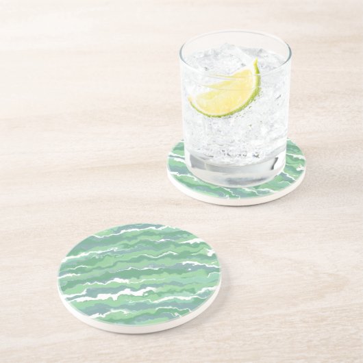 Grüne Streifen Getränkeuntersetzer (Seite)