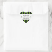 Grüne Streifen, Glitzer Streifen, Linien, Erneueru Herz-Aufkleber (Tasche)