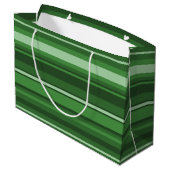 Grüne Streifen Große Geschenktüte (Rückseite Schrägansicht)