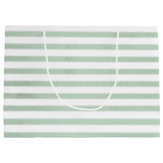 Grüne Streifen Große Geschenktüte (Rückseite)