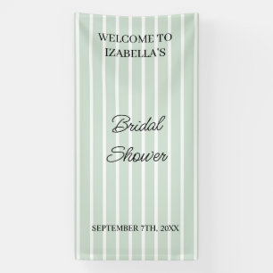 Grüne Streifen Hochzeit Brautparty Verlobt Banner