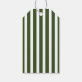 Grüne Streifen Hochzeit Geschenkanhänger (Rückseite)