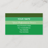 Grüne Streifen, internationale Sprachen hallo Visitenkarte (Rückseite)