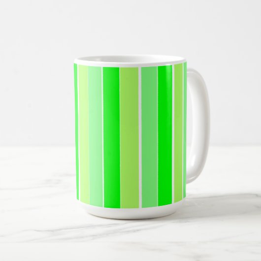 Grüne Streifen Kaffeetasse (VorderseiteRechts)
