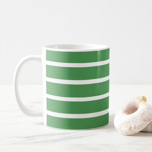 Grüne Streifen Kaffeetasse (Mit Donut)