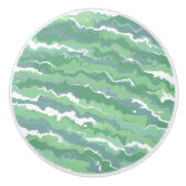 Grüne Streifen Keramikknauf (Vorderseite)