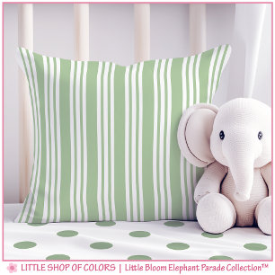 Grüne Streifen-Kinderkrippe Kissen
