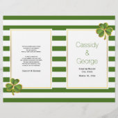 Grüne Streifen Klee gefaltet irischen Hochzeitspro (Vorderseite)