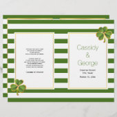 Grüne Streifen Klee gefaltet irischen Hochzeitspro (Vorne/Hinten)