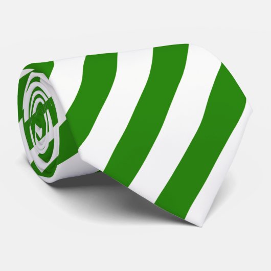 Grüne Streifen Krawatte (Gerollt)