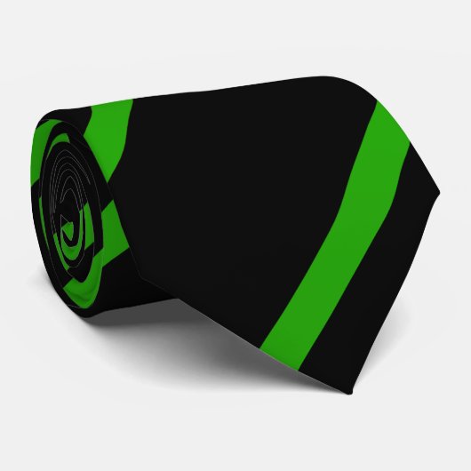 Grüne Streifen Krawatte (Gerollt)