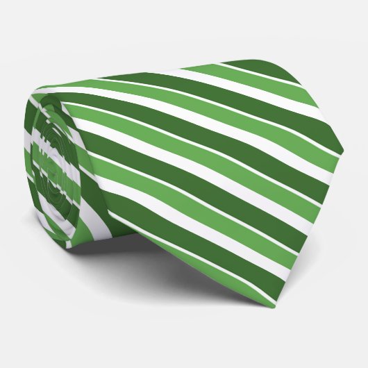Grüne Streifen Krawatte (Gerollt)