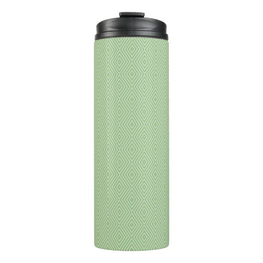 Grüne Streifen-Kürbismuster Thermosbecher (Vorderseite)