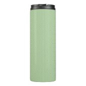 Grüne Streifen-Kürbismuster Thermosbecher (Rückseite)