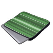 Grüne Streifen Laptopschutzhülle (Vorne Knopf)