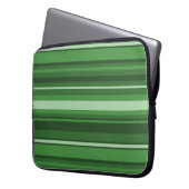 Grüne Streifen Laptopschutzhülle (Vorderseite Links)