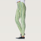 Grüne Streifen  Leggings (Links)
