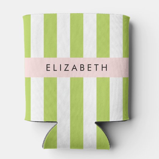 Grüne Streifen, Linien, Streifen, Ihr Name Dosenkühler (Rückseite)