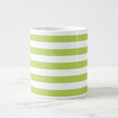 Grüne Streifen, Linien, Streifen, Ihr Name Jumbo-Tasse (Vorderseite)