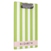Grüne Streifen, Linien, Streifen, Ihr Name Klemmbrett (Rechts)