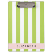 Grüne Streifen, Linien, Streifen, Ihr Name Klemmbrett (Vorderseite)
