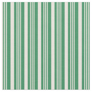 Grüne Streifen/Linienmuster in Beige und See Stoff