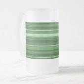 Grüne Streifen Mattglas Bierglas (Vorderseite Links)