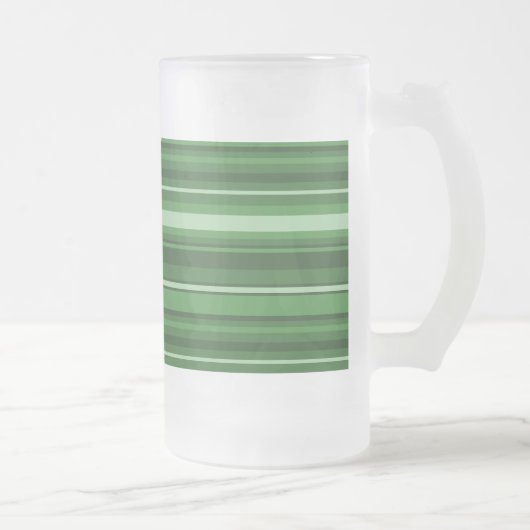 Grüne Streifen Mattglas Bierglas (Rechts)