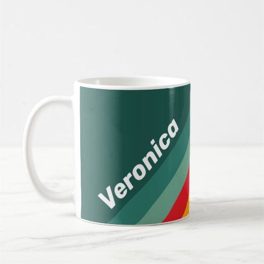 Grüne Streifen mit Namen Kaffeetasse (Links)