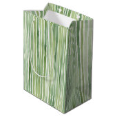 Grüne Streifen Mittlere Geschenktüte (Rückseite Schrägansicht)