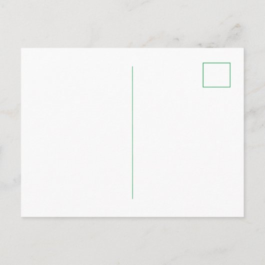 Grüne Streifen Paare Personalisierte Station Postc Postkarte (Rückseite)