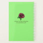 Grüne Streifen Pastel Heart Daily Planer (Rückseite)