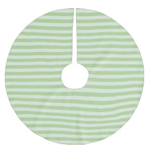 Grüne Streifen Polyester Weihnachtsbaumdecke