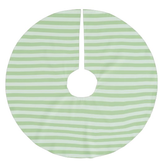 Grüne Streifen Polyester Weihnachtsbaumdecke (Vorderseite)