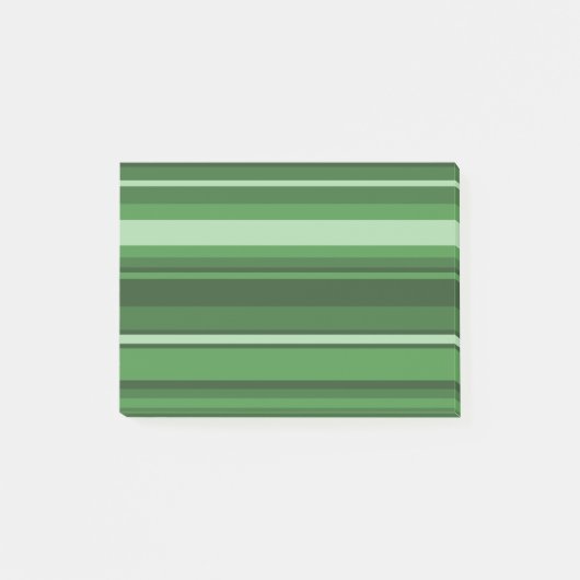 Grüne Streifen Post-it Klebezettel (Vorderseite)