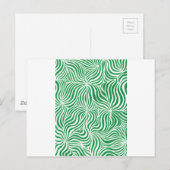 Grüne Streifen Postkarte (Vorne/Hinten)