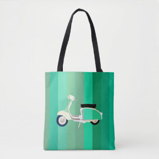 Grüne Streifen Retro Roller-Tragetasche Tasche