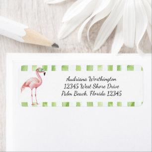 Grüne Streifen Rosa Flamingo Strand Brautparty