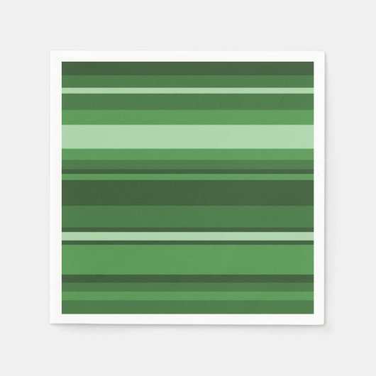 Grüne Streifen Serviette (Vorderseite)