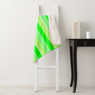 Grüne Streifen Sherpadecke