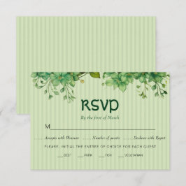 Grüne, Streifen St Patrick's Day Hochzeit RSVP Karte