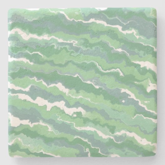 Grüne Streifen Steinuntersetzer (Vorderseite)