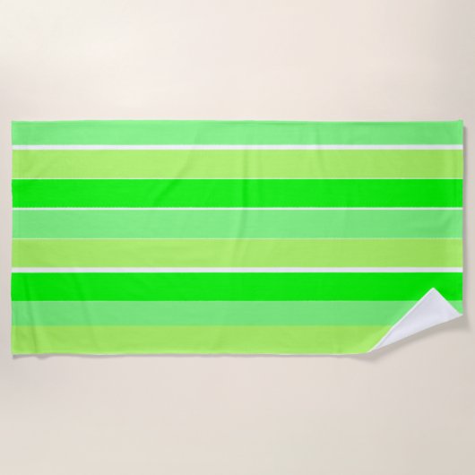 Grüne Streifen Strandtuch (Vorderseite)